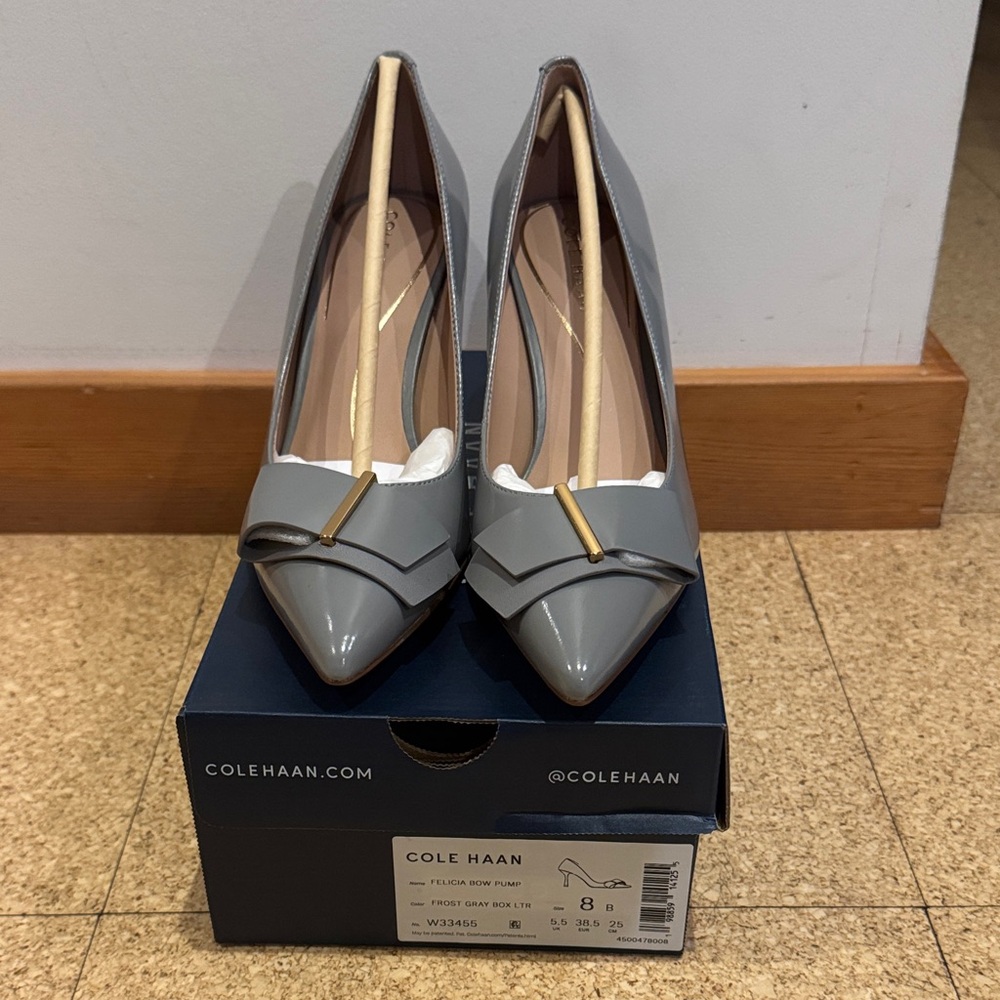 Cole Haan Felicia Bow Pump Women's Frost Gray Heels